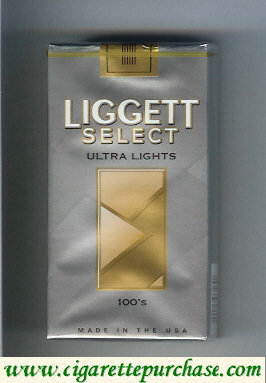 Liggett Select Ultra Lights 100s cigarettes soft box